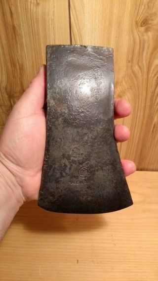 Vintage Pole Axe Head 3.  2 Lbs Made In Sweden Stamped 1.  5/3 1/2 7 3/8 " X 4 1/4 "