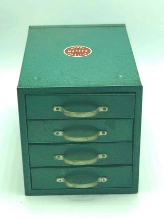 Vintage Ward Master Quality 4 Drawer Metal Tool Box Parts Organizer