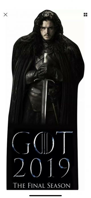 Jon Snow Game Of Thrones 68 " Tall Lifesize Cardboard Cutout Standee