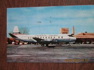 Airline/airport Postcards: Continental Airlines Viscount At Albuquerque
