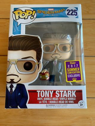 Funko Pop Spider - Man Homecoming 225 Tony Stark 2017 Summer Convention Sdcc