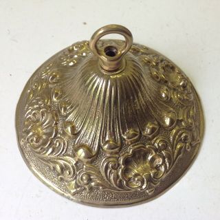 Vintage Ornate Cast Brass Ceiling Lamp Cap Hanging Chandelier Light Fixture Part