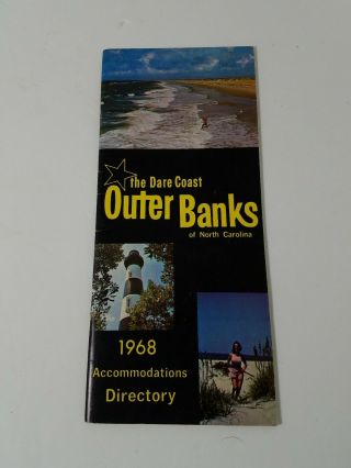 Vintage 1968 Outer Banks Of North Carolina Brochure