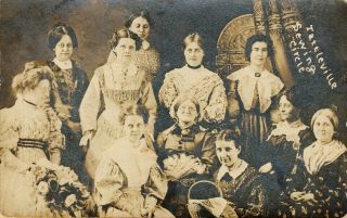 Chester,  Vt Rppc Women In The Tattleville Sewing Circle 1910