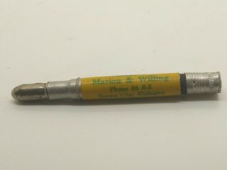 Vintage John Deere Bullet Pencil Advertising MARION WILLING BROWN CITY MICHIGAN 3