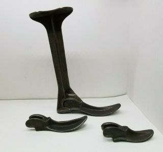 Vintage Cast Iron Cobbler Anvil Shoe Repair Stand Shoemakers Tool Form