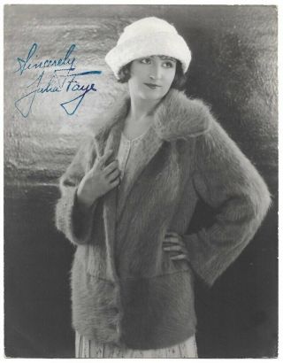 Jazz Baby Flapper Julia Faye Vintage 1920s Glamour Photograph Ink Stamp Signed