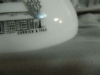 Currier And Ives White Milk Glass Hurricane Glass Oil Lamp Shade Farm Scene 8 