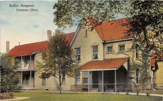 E23/ Ironton Lawrence County Ohio Postcard C1910 Keller Hospital Building