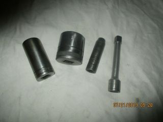 Four S.  K.  Sockets All 1/2 Drive Sizes 1 1/2 _ - - 1 1/8