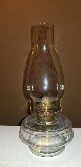 Antique Bracket Oil Lamp W/ Grand Rapids Michigan Burner Circa 1880 - 1890