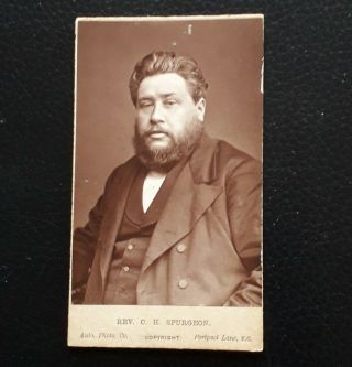 Victorian Cdv Carte De Visite Photo Rev Charles Haddon Spurgeon