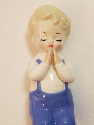 Vintage Child Lamp Night Light Porcelain Figurine 1950 