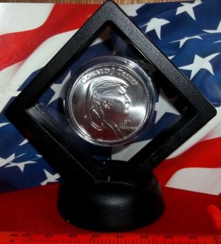 Donald Trump 3 - D - 45th President Of The Usa: 1 Oz.  999 Solid Silver Round/coin