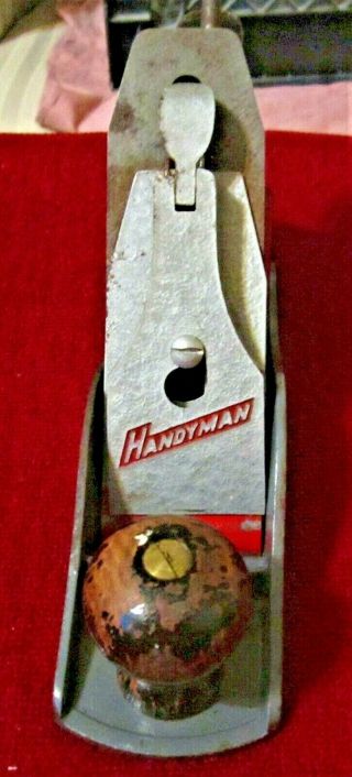 Vintage Stanley Handyman Wood Plane 9 5/8 " H1204 Made In Usa