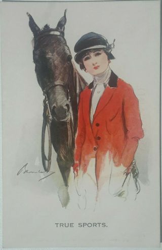Deco Glamour / Fashion,  Horse Riding Theme,  " True Sports ",  By Barber,  C 1920