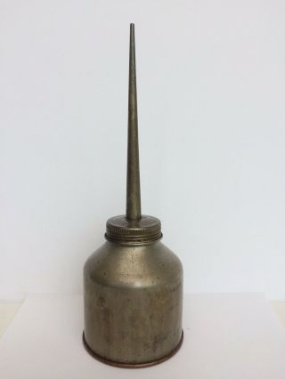 Vintage Metal Oil Can With 5” Long Spout