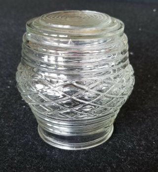 Vintage Jar Light Clear Glass Globe Shade Outdoor Fits 2 7/8 " Mount Base.