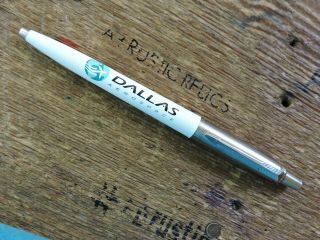 Vintage 1998 White Dallas Aerospace Stainless Steel Parker Jotter Ballpoint Pen