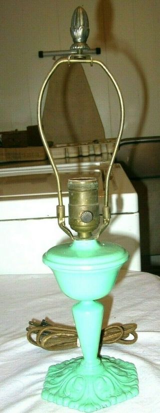 Antique Petite Art Deco Nouveau Boudoir Vanity Table Lamp Light Good