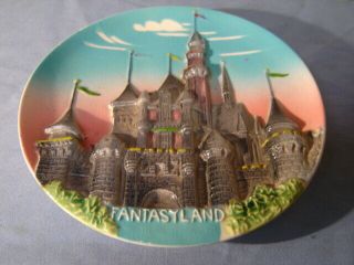 Vintage Disneyland Fantasyland Walt Disney Prod.  Souvenir Plate Estate Find