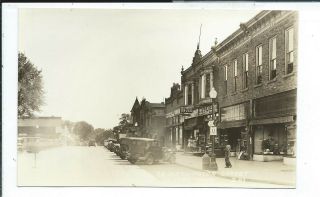 Eldora Ia Iowa Rppc Postcard Main Street