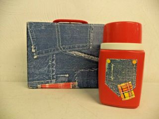 Vintage King - Seeley Denim Jeans Vinyl Lunchbox With Thermos