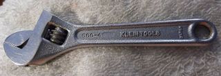 Vintage Rare Klein 4 " Inch Mini Miniature Adjustable Wrench,  Tool,  500 - 4,  Fine