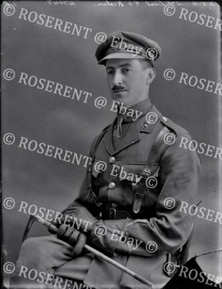 1916 The Royal Engineers - 2nd Lt R E Keenlan 2 Glass Negative 22 By 16cm