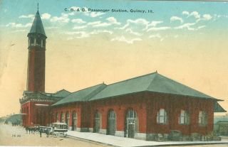 Quincy,  Il The C.  B.  & Q Passenger Station