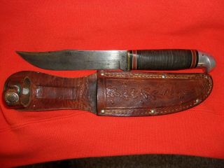 Vintage Western L36 Knife With Sheath