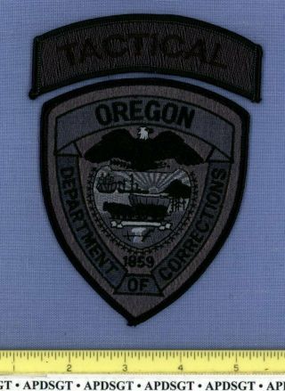 Oregon State Doc Swat Sheriff Police Patch Corrections Subdued Prison Jail
