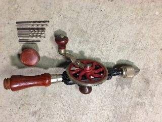 Vintage Antique Millers Falls Hand Drill 2 - A Eggbeater