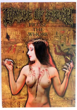 Cradle Of Filth - Praise The Whore Vintage Postcard From Mid 1990 