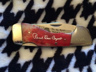 Paul Bear Bryant " End Of An Era " Signature Pocket Knife Alabama Crimson Tide