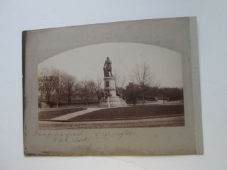 1880s Cabinet Card,  James Garfield Statue,  Washington,  By Frank John Whitney,