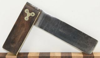 Vintage 6 " Stanley No.  20 Brass & Rosewood Try Square (inv H350)