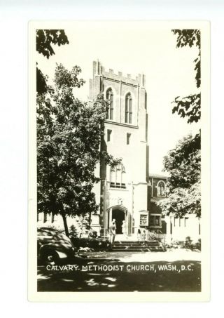 Rppc Calvary Methodist Church St.  Columbia Rd.  Nw Washington,  Dc C 1940s