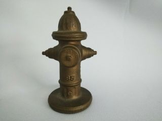 Vintage Miniature Painted Cast Iron Mueller Fire Hydrant Paperweight