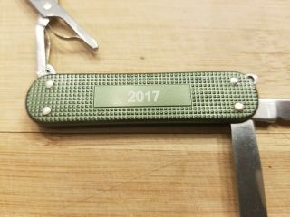 Victorinox Limited Edition 2017 Green Alox Classic SD Swiss Army Knife 5