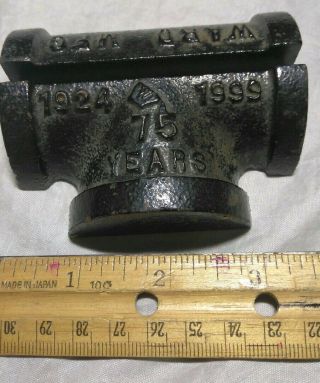 Vintage Cast Iron Card Holder Or Paper Weight From " Ward Mfg " 1924 - 1999