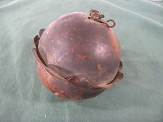 Antique Ornate Shabby Chic Cast Iron Chain Counter Weight Hang Oil Lamp Part