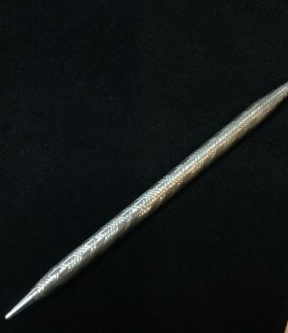 Vintage Tiffany & Co Sterling Silver Crosshatch Twist Ball Point Pen