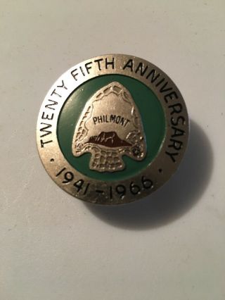Rare Vintage Bsa Boy Scouts Of America Neckerchief Slide Philmont 1941 - 1966 25th