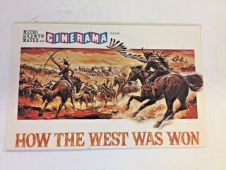 Vintage How The West Was Won Souvenir Postcard Cinerama Music Hall Detroit Mgm