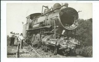 Manilla Ia Iowa Rppc Postcard Train Wreck July 24 1910