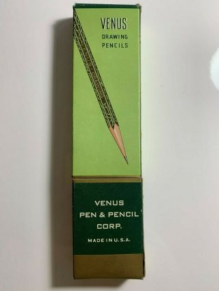 Vintage Venus Drawing Pencils box w/ 12 pencils - F Medium 3820 2