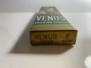 Vintage Venus Drawing Pencils box w/ 12 pencils - F Medium 3820 3