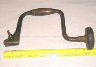 Vintage John S.  Fray & Co.  No.  110 Bit Brace Hand Drill Tool - Split Chuck