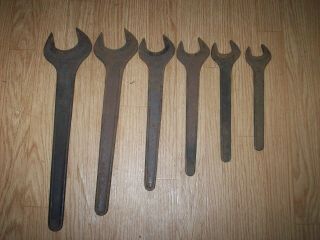 Vintage Set Of 6 Open End (din 894) Spanner Wrenches 36,  41,  46,  50,  60,  65 Mm